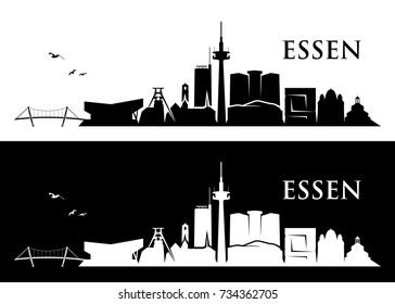 Essen skyline - Germany - vector illustration