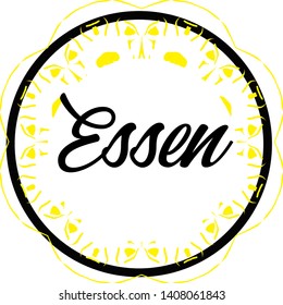 ESSEN stamp on white background