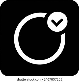 Essence of Balance, A Minimalist Black and White Circular Connectivity Icon.