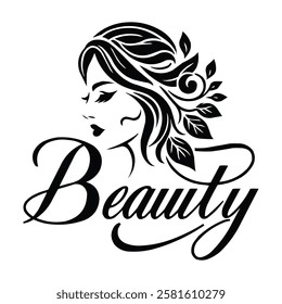 The Essence of Beauty.This minimalist silhouette art depicts a graceful woman intertwined with floral elements, symbolizing harmony, elegance, and the beauty of nature.