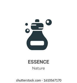 Essence glyph icon vector on white background. Flat vector essence icon symbol sign from modern nature collection for mobile concept and web apps design.