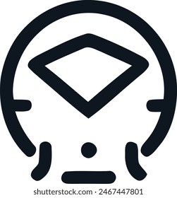 Essence of Humanity, A Minimalist Profile Head Icon in Grayscale.