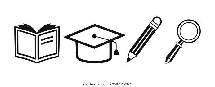 Essence of Learning: A Minimalist Education Icon Set