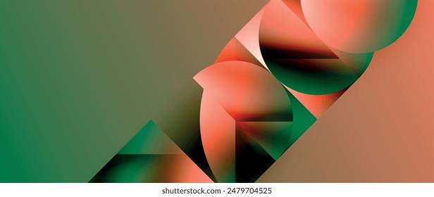 Essence of minimalism - metallic circles and squares converge upon canvas, study in restraint. The play of light on their surfaces forms subdued dance, epitomizing sophistication in simplicity