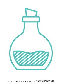 essence oil bottle on white background