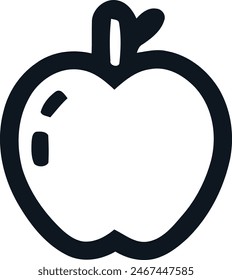 Essence of Simplicity, A Minimalist Monochrome Apple Illustration.