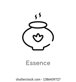 essence vector line icon. Simple element illustration. essence outline icon from nature concept. Can be used for web and mobile