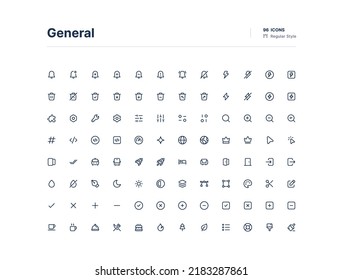 Essencial UI Icons Pack Line Style