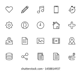 Essential 2 Icon Set Outline 64 px