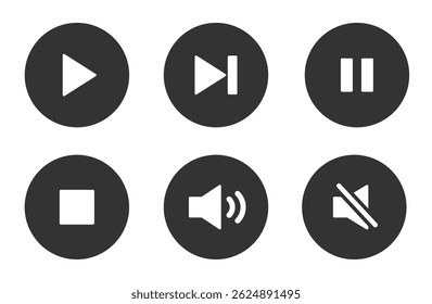 Video Iconos esenciales de audio e interfaz