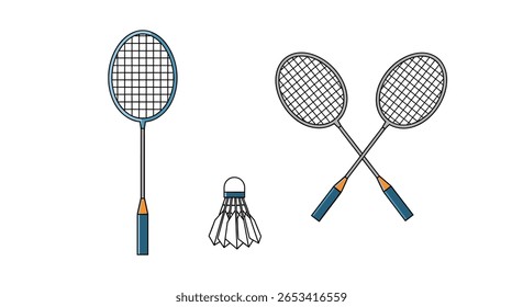 Essential badminton equipment for competitive play including rackets shuttlecocks and net accessories for athletes and enthusiasts