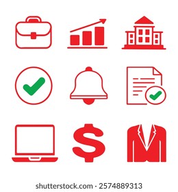   Essential Business Icon Vector Collection 