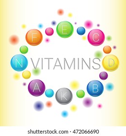 Essential Chemical Elements Nutrient Minerals Vitamins Flat Vector Illustration