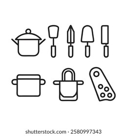 Essential Cooking and Kitchen Utensils Icons