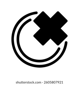 An essential design element showcasing the subject cross, rejection