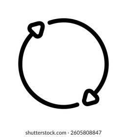 An essential design element showcasing the subject circular arrow