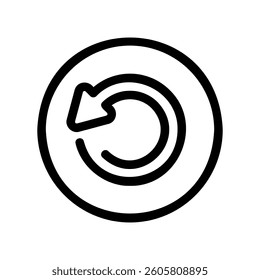 An essential design element showcasing the subject circular arrow