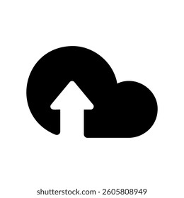 An essential design element showcasing the subject cloud upload