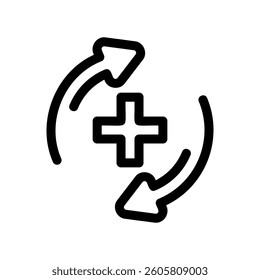 An essential design element showcasing the subject circular arrow