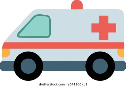 Essential Emergency Ambulance Icon for Healthcare Apps and Public Safety Awareness.
