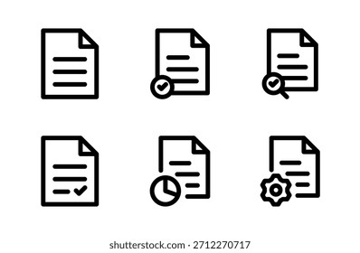 Conjunto de iconos de archivos esenciales: Colección detallada de símbolos de documentos y carpetas para Office, datos y diseño de Organizaciones digitales
