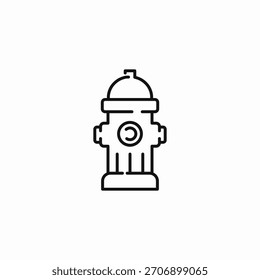Vector de signo de icono de hidrante de fuego esencial