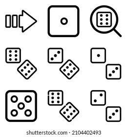 Essential Flat Icon Set Isolated On White Background