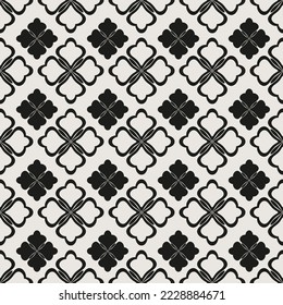 Essential floral seamless vector pattern. Neutral geometry useful repeating pattern for packaging and backgrounds. 