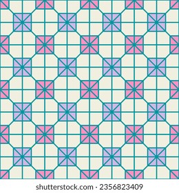 Essential geometric printable seamless pattern with abstract Minimal elegant line form stroke shapes in vibrant colors. Modern simple background in minimalist mid century style vector wall art