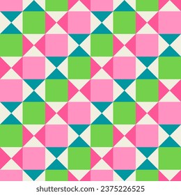 Patrón esencial geométrico imprimible sin fisuras con formas abstractas de línea minimal elegante en colores vivos. Moderno y sencillo fondo en el estilo minimalista de la pared vectorial de mediados de siglo