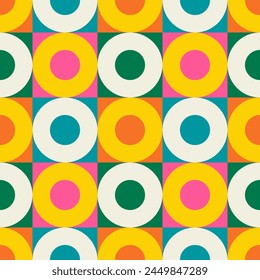 Essential geometric printable seamless pattern with abstract Minimal elegant line form stroke shapes in vibrant colors. Modern simple background in minimalist mid century style vector wall art