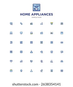 Essential home appliance icon collection