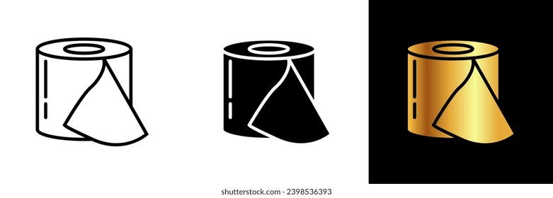 An essential hygiene icon representing a toilet paper roll, embodying bathroom cleanliness, comfort, and a fundamental item for maintaining personal hygiene.