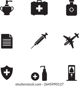 Essential Hygiene Icons for Health and Safety.
