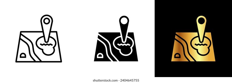 Un icono esencial que representa un mapa, perfecto para sitios web, aplicaciones o diseños relacionados con la navegación, exploración e información geográfica.