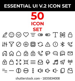 essential icon set include folder,copy,speaker,signal,send,music,mic,mail,chat,speaker,phone,blue tooth,warning,update,switch,scan,text,switch,sort,sign,out,in,share,gear,search,scan,rotate,question