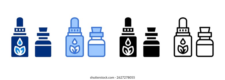 Ilustração de vetor de vários estilos de conjunto de ícones essenciais
