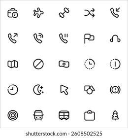 Essential Icons with line style, perfect for user interface projects