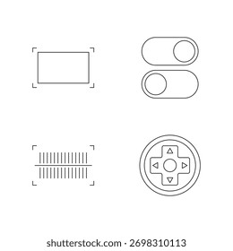 Símbolos de estilo de línea de interfaz esenciales colección