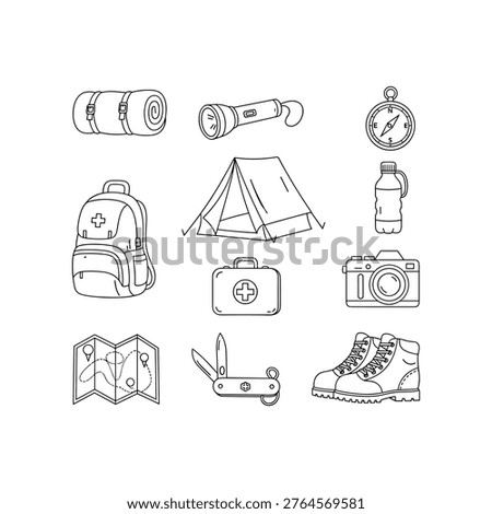 Essential items for outdoor hiking and camping adventures