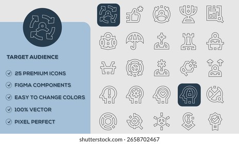 Essential Line Icons – Web, App, and Social Media Symbols