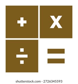 Símbolos matemáticos essenciais para cálculos e equações em um design simples