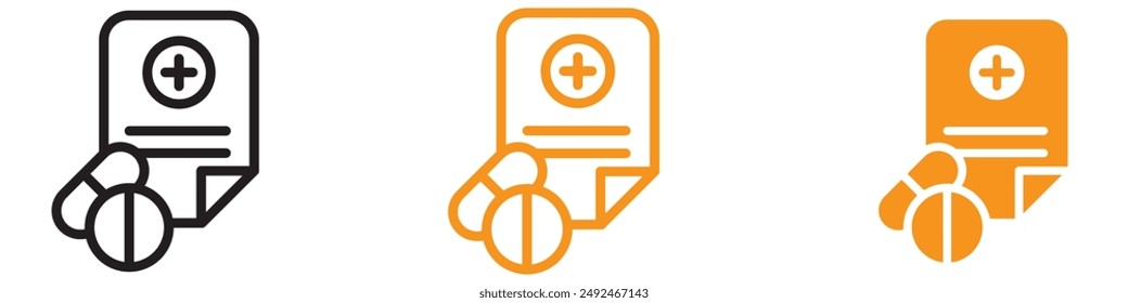 Essential Medical Prescription Icon for Pharmacy and Healthcare Graphics Perfect for Representing Prescriptions and Medication