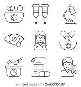 Essential Medical Tools Flat Icon Collection for Design