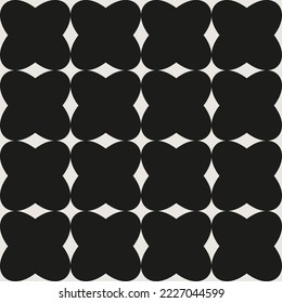 Essential monochrome geometric seamless vector pattern. Neutral geometry multi-use repeating pattern tile for packaging and backgrounds. 