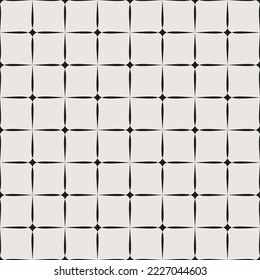 Essential monochrome geometric seamless vector pattern. Neutral geometry multi-use repeating pattern tile for packaging and backgrounds. 