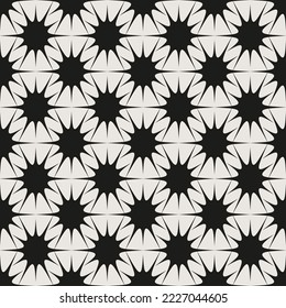 Essential monochrome geometric seamless vector pattern. Neutral geometry multi-use repeating pattern tile for packaging and backgrounds. 
