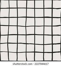 Essential monochrome geometric seamless vector pattern. Neutral geometry multi-use repeating pattern tile for packaging and backgrounds. 