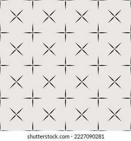 Essential monochrome geometric seamless vector pattern. Neutral geometry multi-use repeating pattern tile for packaging and backgrounds. 