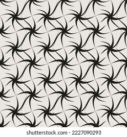 Essential monochrome geometric seamless vector pattern. Neutral geometry multi-use repeating pattern tile for packaging and backgrounds. 